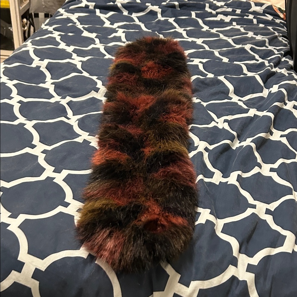 Multicolor Faux Fur Scarf